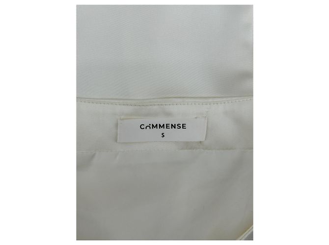 Autre Marque Top sem mangas de cetim creme COMMENSE Branco - vista 6