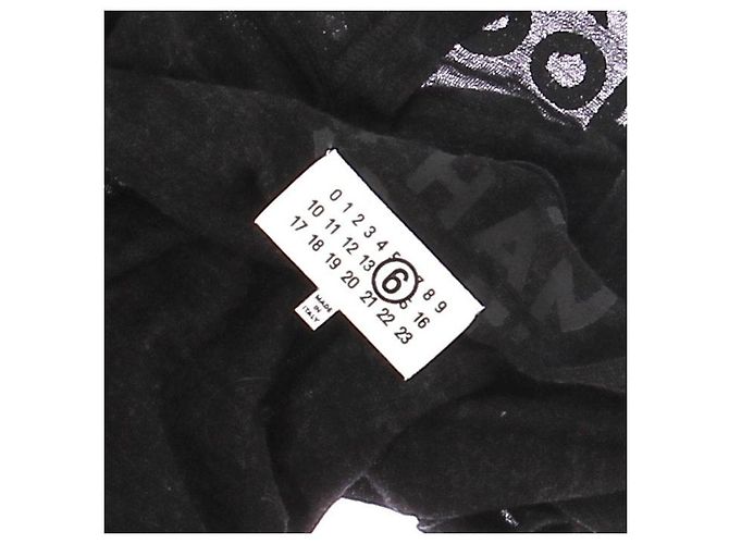 Camiseta Mm6 de lana gris con estampado gráfico - vista 5