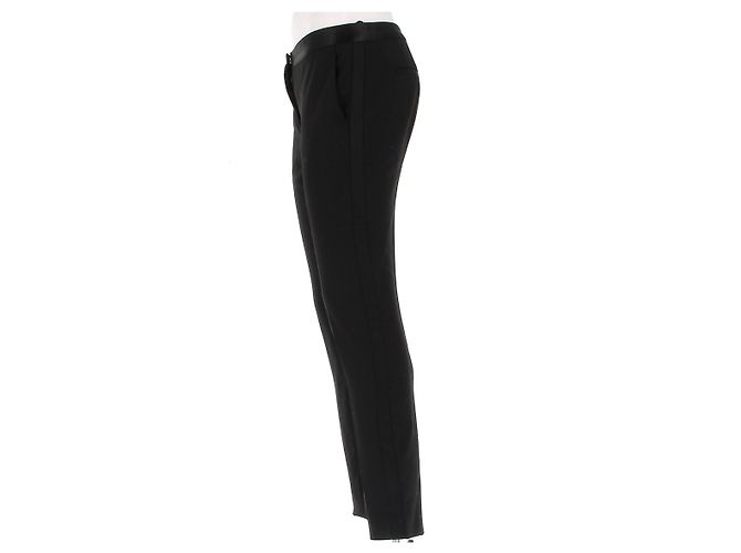 Calça de lã preta slim fit Miu Miu - vista 4