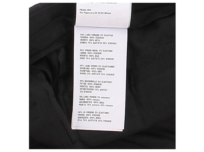 Calça de lã preta slim fit Miu Miu - vista 6