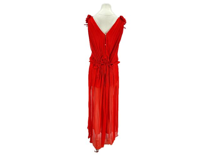 Isabel Marant Vestido de seda rojo "Alsaw" Roja - vista 2