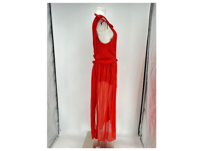 Isabel Marant Vestido de seda rojo "Alsaw" Roja - vista 3