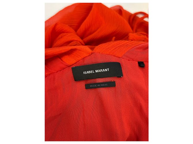 Isabel Marant Vestido de seda rojo "Alsaw" Roja - vista 5