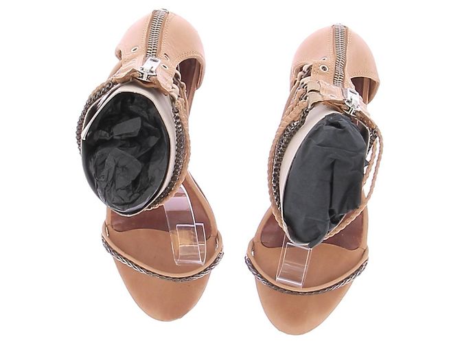 Isabel Marant Beige Leather Multi-Strap Pumps - view 6