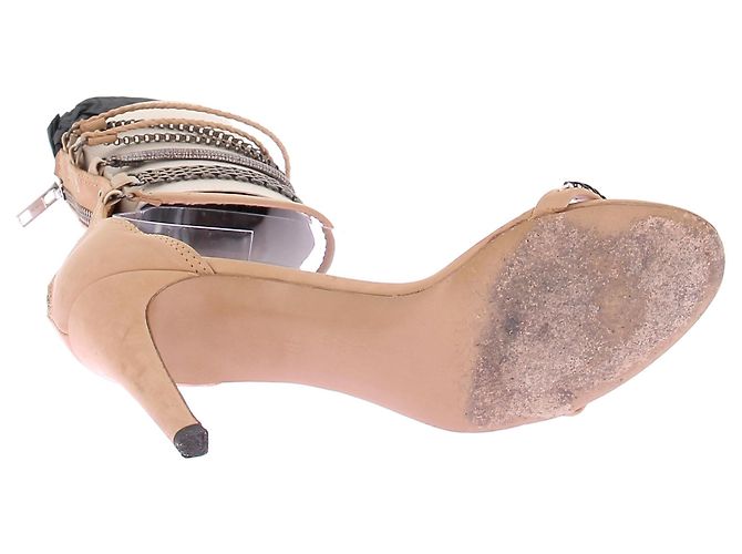 Isabel Marant Beige Leather Multi-Strap Pumps - view 7