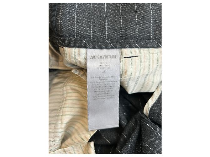 Calças cinzas Zadig & Voltaire com listras de tênis prateadas - vista 3