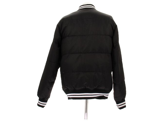Bomber Nero Supreme con Logo in Nylon - vista 2