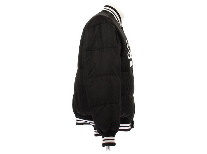 Bomber Nero Supreme con Logo in Nylon - vista 3