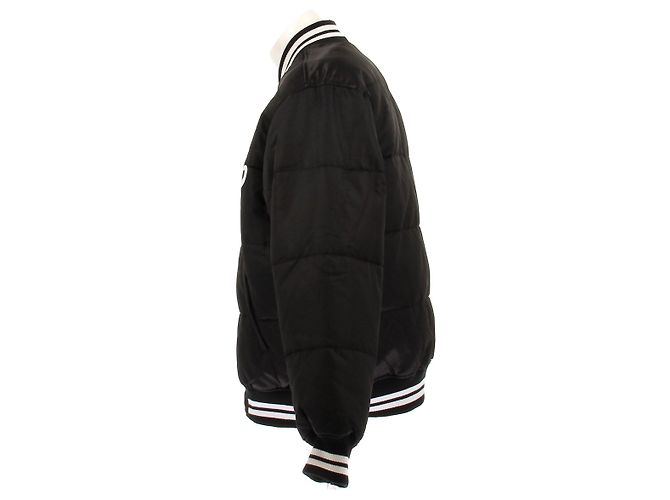 Bomber Nero Supreme con Logo in Nylon - vista 4