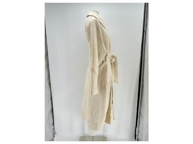Autre Marque Abrigo crudo con cinturón Beige - vista 3