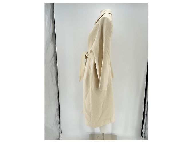 Autre Marque Abrigo crudo con cinturón Beige - vista 4