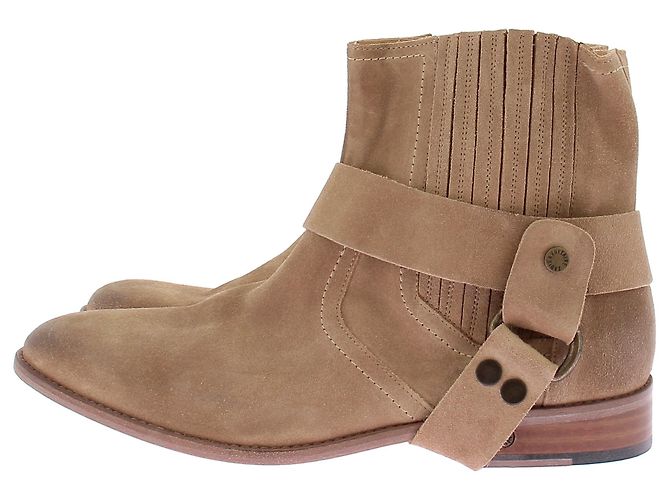 Botas de camurça bege com fivelas Zadig & Voltaire Marrom - vista 3