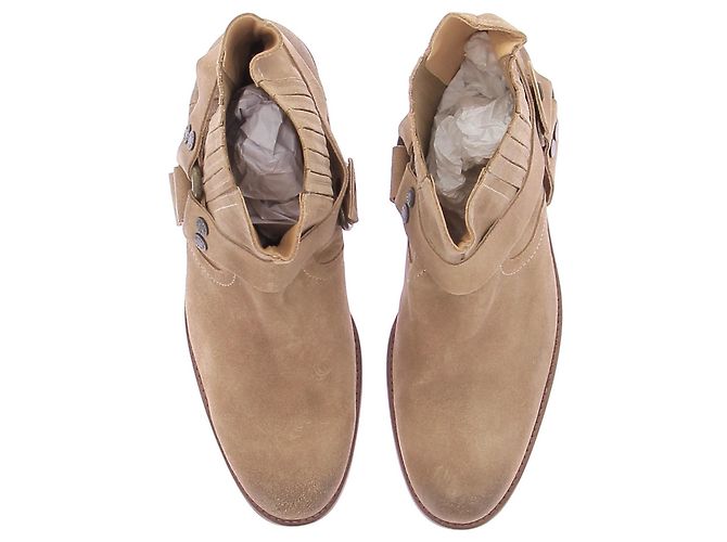 Botas de camurça bege com fivelas Zadig & Voltaire Marrom - vista 6