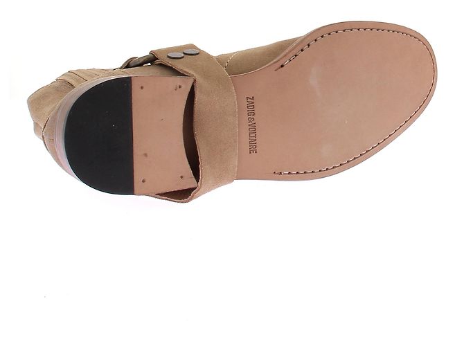 Botas de camurça bege com fivelas Zadig & Voltaire Marrom - vista 7