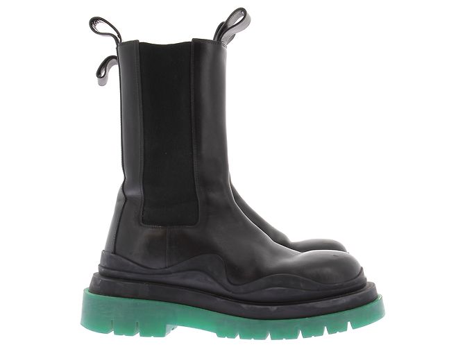 Bottega Veneta Botas de cuero "Chelsea" Negro - vista 2