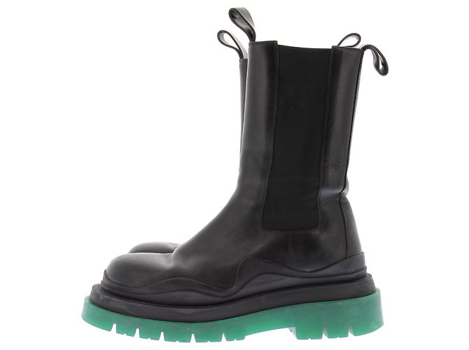 Bottega Veneta Botas de cuero "Chelsea" Negro - vista 3