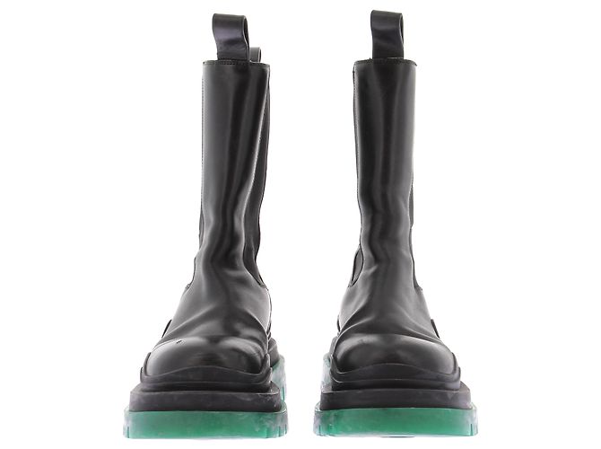 Bottega Veneta Botas de cuero "Chelsea" Negro - vista 4