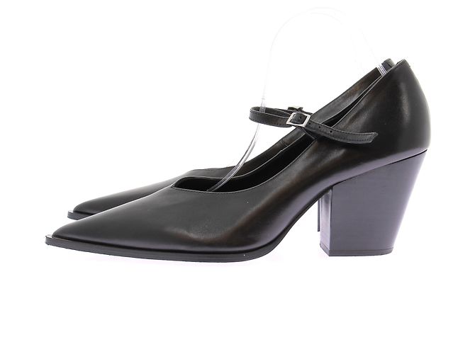 Cos Schwarze Lederpumps mit spitzer Kappe - Ansicht 3