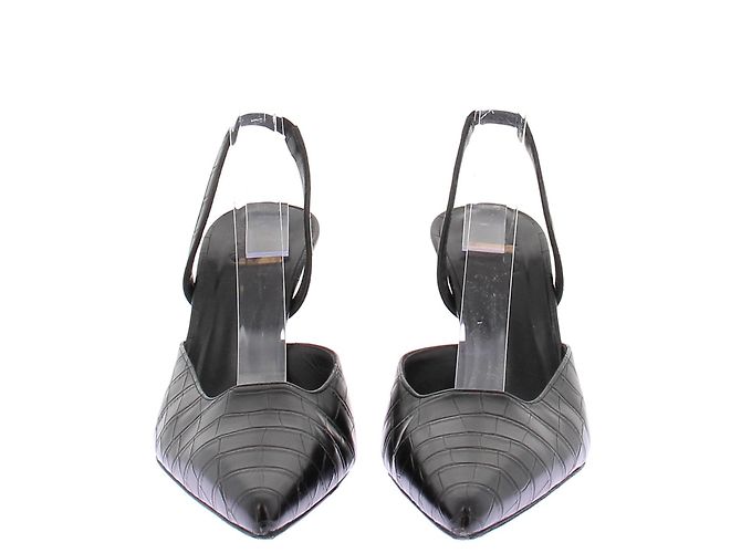 Autre Marque Slingback GIA BORGHINI pretos estampa de crocodilo - vista 4