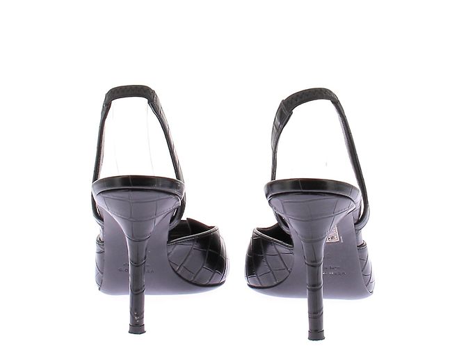 Autre Marque Slingback GIA BORGHINI pretos estampa de crocodilo - vista 5