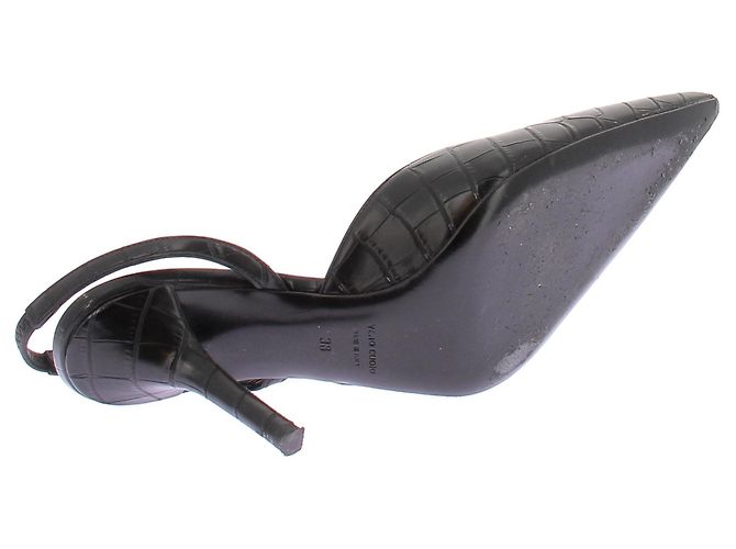 Autre Marque Slingback GIA BORGHINI pretos estampa de crocodilo - vista 7