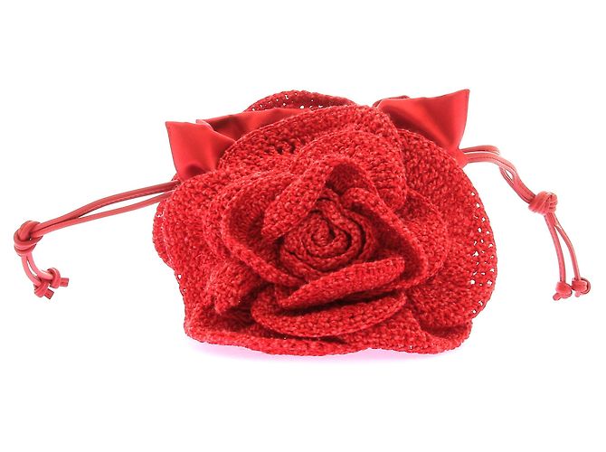 Magda Butrym Borsa a mano in crochet rosso - vista 2