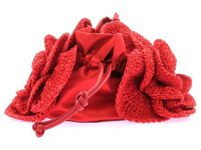Magda Butrym Borsa a mano in crochet rosso - vista 4