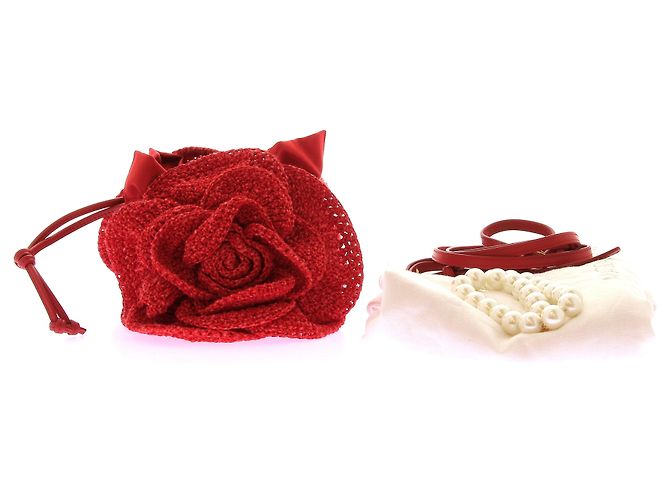Magda Butrym Borsa a mano in crochet rosso - vista 7