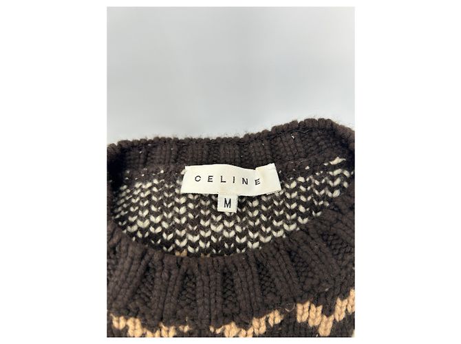 Céline Suéter sin mangas con estampado de cachemira Negro - vista 6
