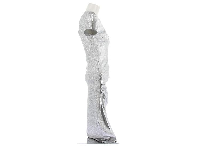 Paco Rabanne Midikleid Silber Viscose - Ansicht 3