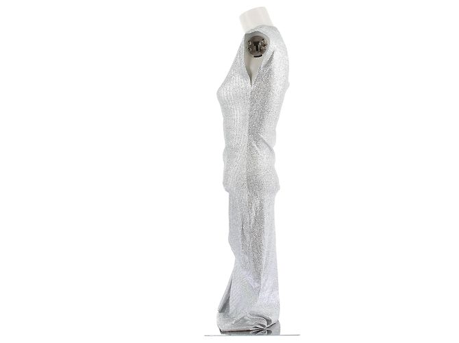 Paco Rabanne Midikleid Silber Viscose - Ansicht 4