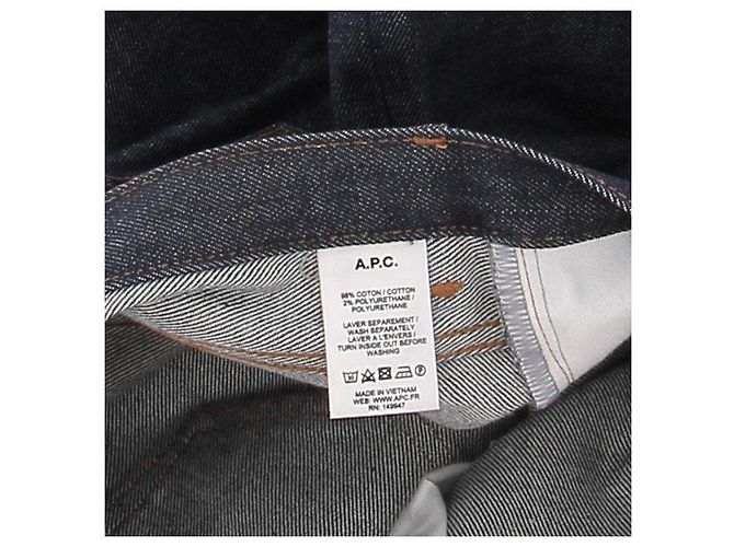 Jeans in cotone blu Apc Taglia 32 - vista 3