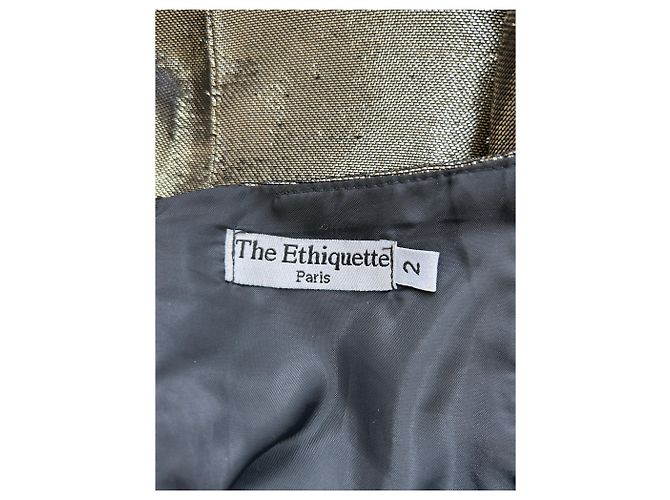 Autre Marque Falda de tweed dorada THE ETIQUETTE Dorado - vista 5