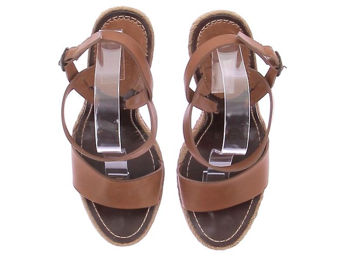 Sandali con piattaforma effetto espadrille Christian Louboutin Marrone - vista 6