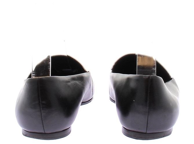 The row Mocassins noirs et blancs Black - view 5