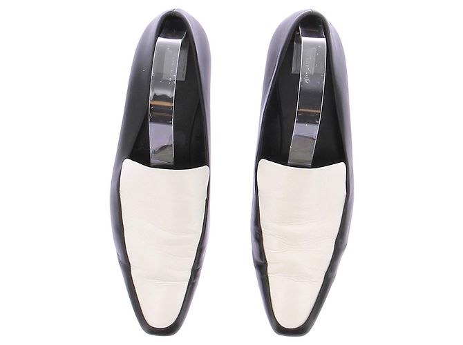 The row Mocassins noirs et blancs Black - view 6