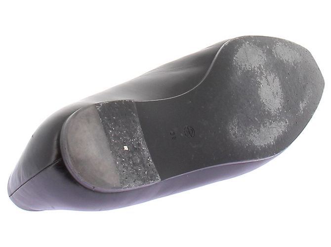 The row Mocassins noirs et blancs Black - view 7