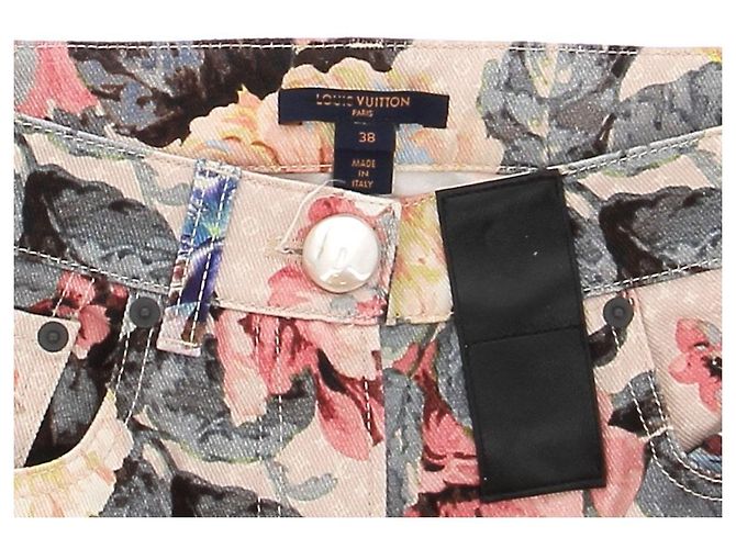 Jeans Louis Vuitton con Estampado Floral Rosa de Algodón - vista 5
