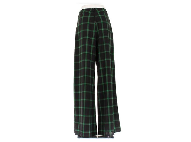 Alice + Olivia Calça xadrez preta e verde Preto - vista 2