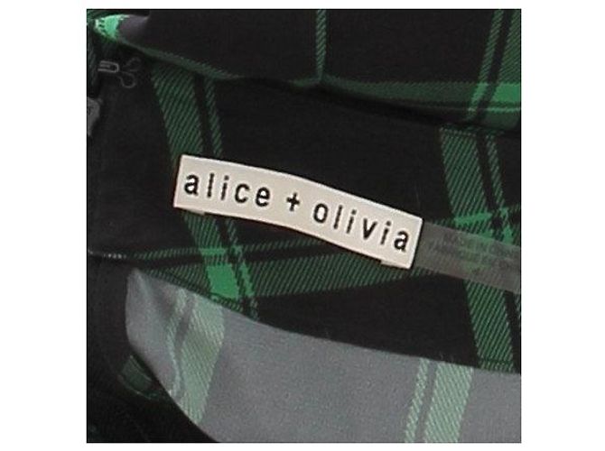 Alice + Olivia Calça xadrez preta e verde Preto - vista 6