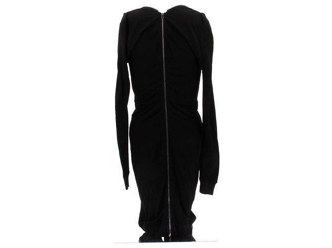 Abito Diesel nero midi con zip e scollo a V - vista 2