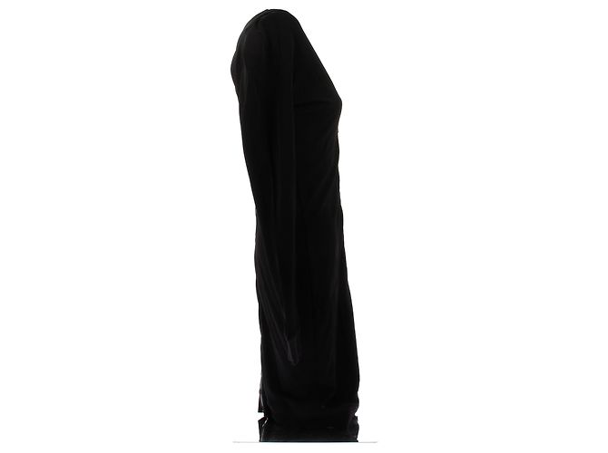 Abito Diesel nero midi con zip e scollo a V - vista 3