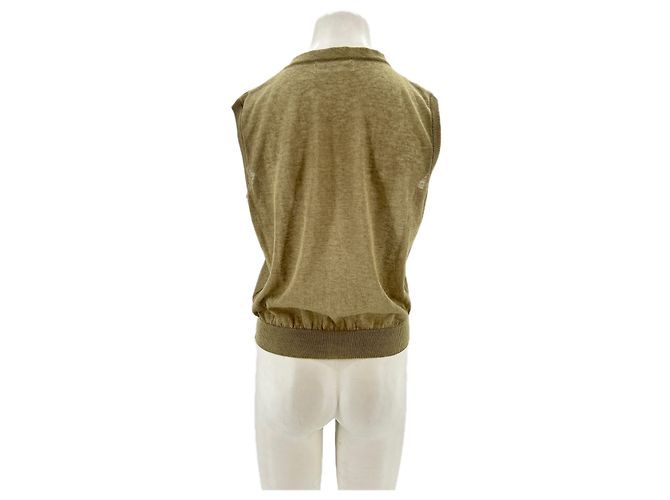Autre Marque Ärmelloser Cardigan Grün - Ansicht 2