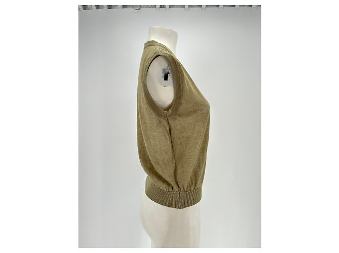 Autre Marque Ärmelloser Cardigan Grün - Ansicht 3