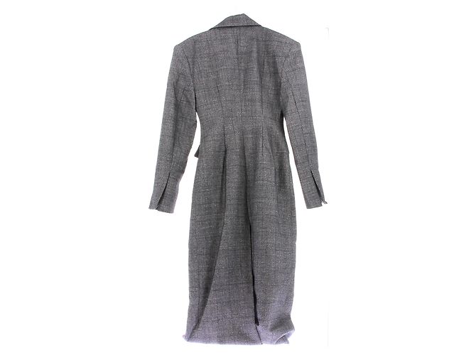 Autre Marque Abrigo largo de mezcla de lana gris VANNZILL XS - vista 2