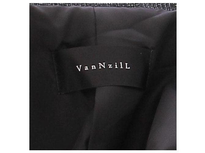 Autre Marque Abrigo largo de mezcla de lana gris VANNZILL XS - vista 3
