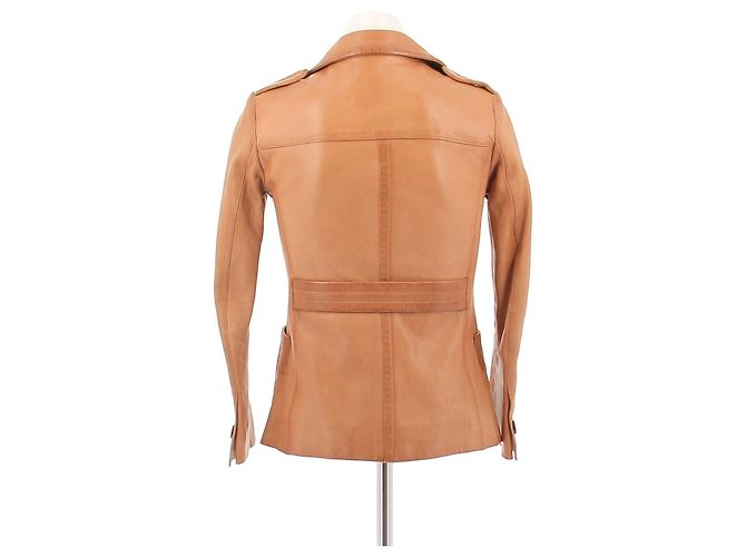 Prada chaqueta de cuero camel Camello - vista 2