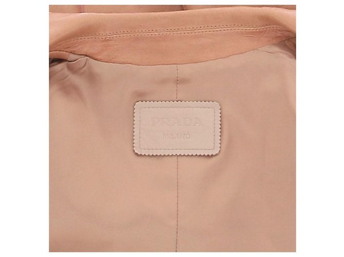 Prada chaqueta de cuero camel Camello - vista 5