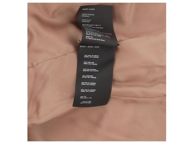 Prada chaqueta de cuero camel Camello - vista 7