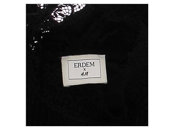 Top de encaje negro de manga larga Erdem - vista 5